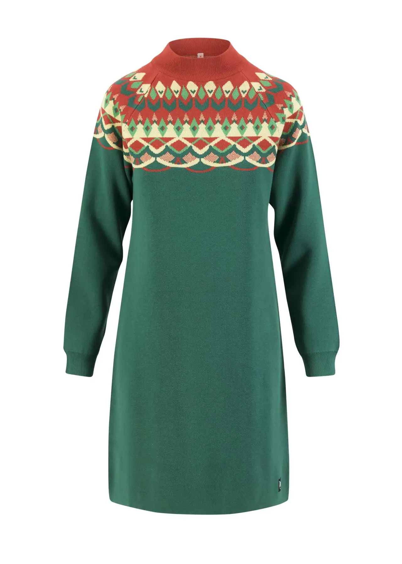 Robe pull tricotée motif scandinave – Coton bio/Tencel – Blutsgeschwister – Image 6